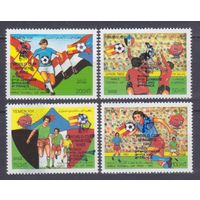 1982 Йемен PDR 294-297 Чемпионат мира по футболу 1982 года в Испании Надпечатка 8,00 евро