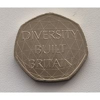 Великобритания 50 Пенсов 2020 Британское многообразие 4-9-8