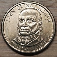 США 1 Доллар 2008. 6-й Президент - Джон Куинси Адамс (D)