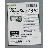 Инструкция к фотоаппарату Canon PowerShot A410