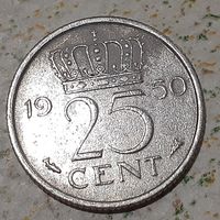 Нидерланды 25 центов, 1950 (7-3-83)