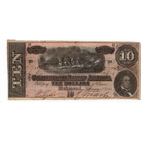США, Конфедерация, Ричмонд, 10 долларов, 1864 г. Серия В. Не частые!
