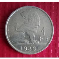 Бельгия 1 франк 1939 г. #40640
