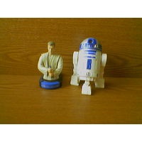 Фигурки джедай Оби-Ван Кеноби (Jedi Obi-Wan Kenobi) и R2-D2 (Р2-Д2) Звездные войны (Star Wars). Z Lucasfilm, Tiger Electronics. (возможен обмен)