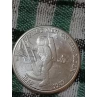 Маршалловы острова 5 долларов 1989 первый человек на Луне