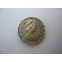 Монеты  1 фунт ,1983г