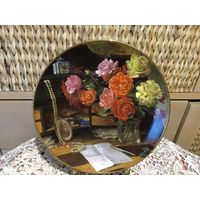 Тарелка коллекционная Розы Royal Mosa Нидерланды