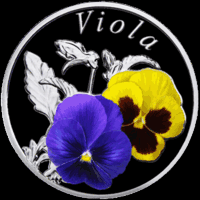 Анютины глазки (Viola) ("Красота цветов") 10 рублей 2013 года