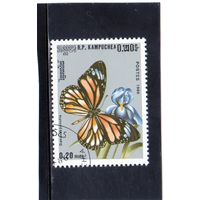 Камбоджа. Ми-1237. Полосатый тигр (Danaus genutia). Серия: Бабочки. 1986.