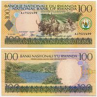 Руанда 100 франков 2003 года UNC Распродажа коллекции