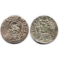 Шеляг 1620, Сигизмунд III Ваза, Рига, Остатки штемпельного блеска