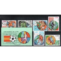 Куба-1981,(Мих.2540-2545,Бл.65) гаш., Спорт, ЧМ по футболу(полная серия)