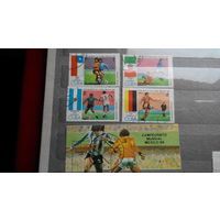 Футбол, спорт, марки, Куба, чемпионат мира 1986, блок и 4 марки