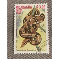 Никарагуа 1982. Питон. Марка из серии