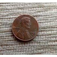 Werty71 США 1 цент 1981 D