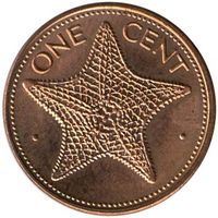 Багамы 1 цент, 1990 UNC