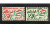 Нигер-1961 (Мих.18-19) **  , ООН, Флаги, Самолеты  (полная серия)