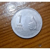 Индия 1 рупия, 2009, India 1 rupee, 2009