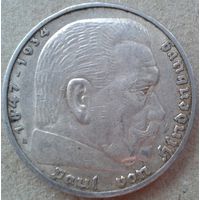 Германия 5 марок А 1936 Гинденбург