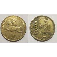 Литва - 20 центов 1925