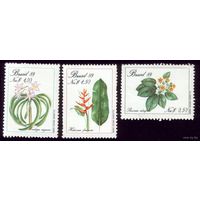 3 марки 1989 год Бразилия Флора