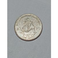 Карибы 10  центов 2004 года .
