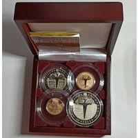 Грюнвальдская битва. 600 лет, золото, подарочный набор из 4-х монет в футляре