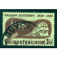 Австралия 1954 Mi# 248 Столетие австралийских железных дорог. Гашеная (AU03)