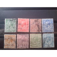Англия 1924 Король Георг 5 8 марок Михель-38 евро гаш