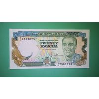 Банкнота 20 квачей Замбия 1989 - 1991 г.
