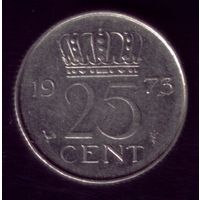 25 центов 1973 год Нидерланды