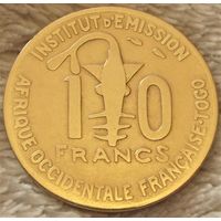 Французская Западная Африка "Того"  10 франков 1957 год  KM#8  Тираж: 30.000.000 шт