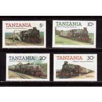 Танзания-1985(Мих.268-271)  ** , Железная дорога, паровозы(полная серия)