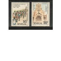 Сенегал-1989 (Мих.1049-1050) ,  ** ,Церковь Нотр Дам (полная серия)