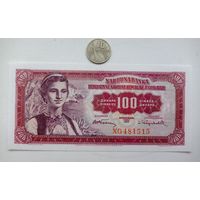 Werty71 Югославия 100 динаров 1955 UNC банкнота