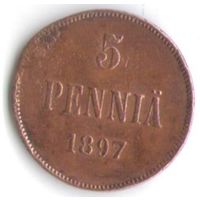 5 пенни 1897 год _состояние XF