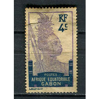 Французские колонии - Габон - 1910/1922 - Воин 4С - [Mi.51] - 1 марка. MH.  (Лот 89DL)