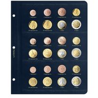 Лист для монет Евро наборов