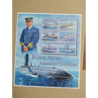 Сьерра Леоне малый лист 2001 г. Военные корабли, подводные лодки.