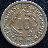 YS: Германия, 10 рейхспфеннигов 1935A, KM# 40 (2)