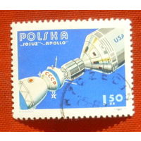 Польша. Космос. ( 1 марка ) 1975 года. 3-13.