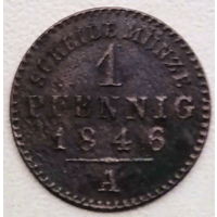 Шварцбург-Сондерхаузен 1 пфенниг 1846