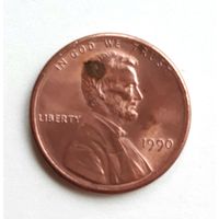 США. 1 цент 1990 г.