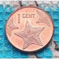 Багамские острова 1 цент 2006 года. Морская звезда. UNC.