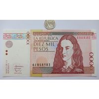 Werty71 Колумбия 10000 песо 2014 UNC банкнота