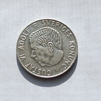 1 крона 1961 года. Швеция. Серебро 400. 29
