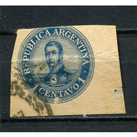 Аргентина - 1907 - Генерал Сан Мартин  1С - 1 вырезка. Гашеная.  (LOT EN3)-T10P1