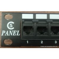 Патч панель Panel 5e для 19" стойки 24 порта RJ-45