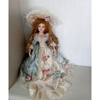 Красивая Винтажная фарфоровая кукла.Высота 50 см. Германия