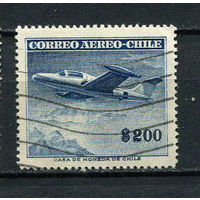 Чили - 1955 - Авиация 200Р - [Mi.502] - 1 марка. Гашеная.  (Лот 58DZ)-T5P5